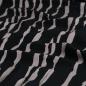 Preview: Viskose Druck unregelmäßige Streifen schwarz beige